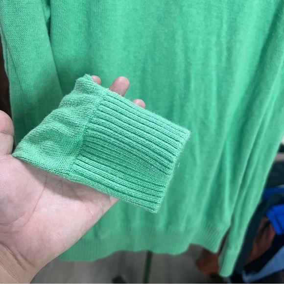 !SOLD! MOSSIMO Green Chunky Ribbed Sweater Long Sleeve Shirt Men size Medium - Picture 4 of 9